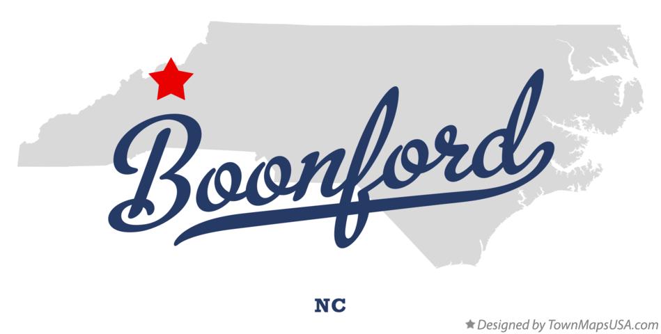 Map of Boonford North Carolina NC