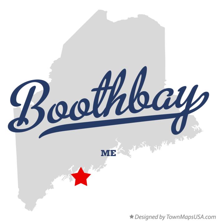 Map of Boothbay Maine ME