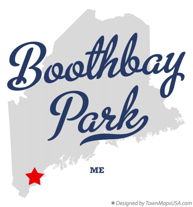 Map of Boothbay Park Maine ME