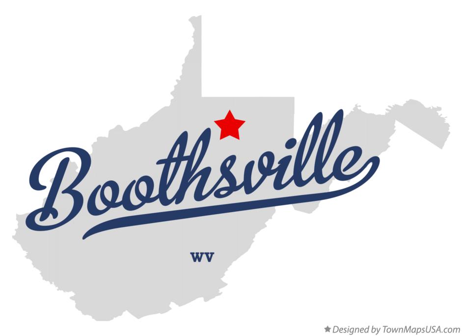 Map of Boothsville West Virginia WV