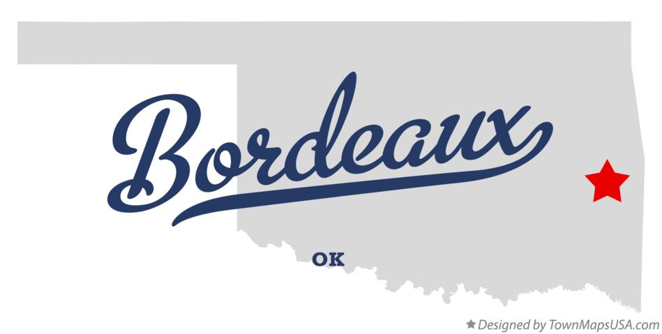 Map of Bordeaux Oklahoma OK