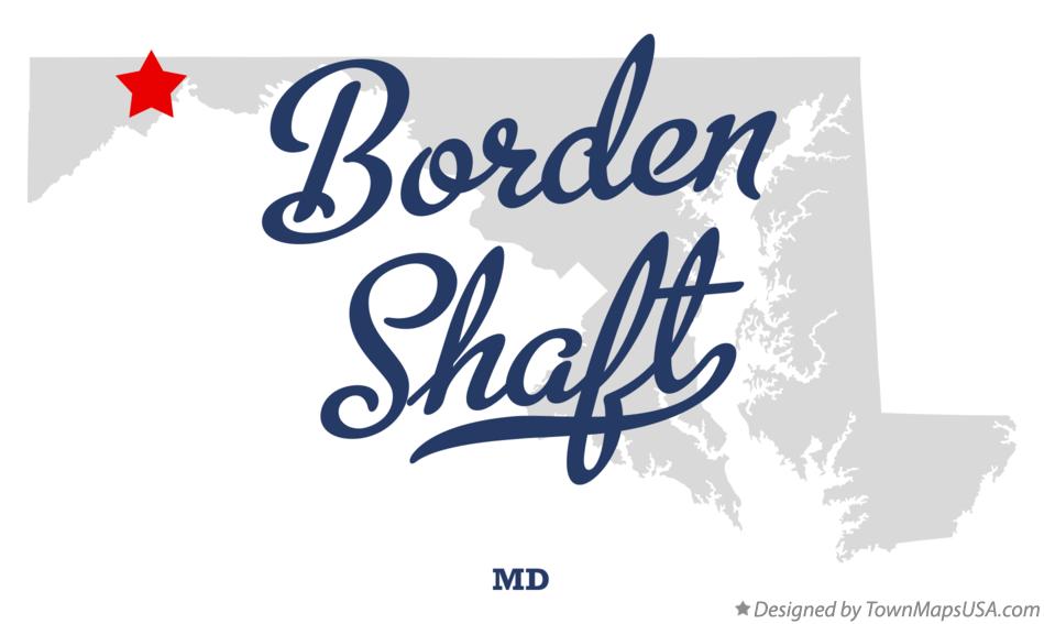 Map of Borden Shaft Maryland MD
