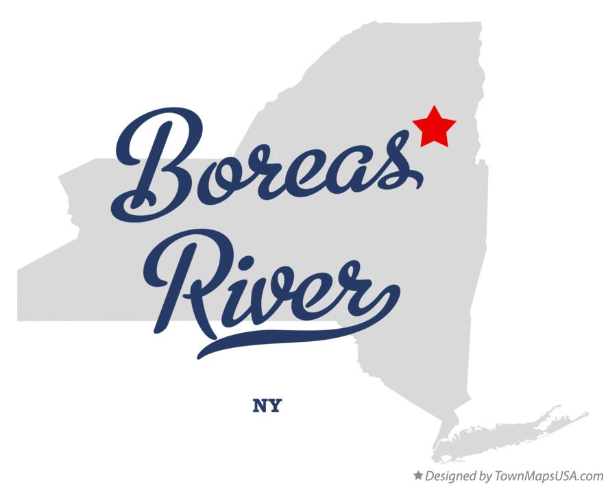 Map of Boreas River New York NY