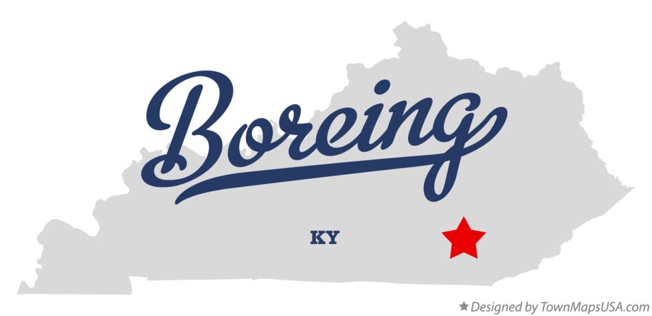 Map of Boreing Kentucky KY