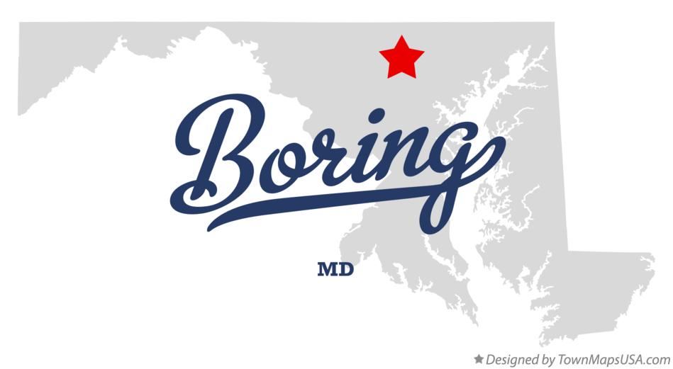 Map of Boring Maryland MD