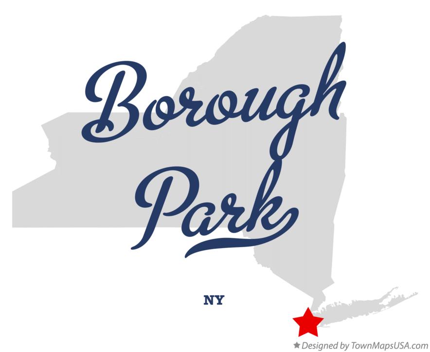 Map of Borough Park New York NY