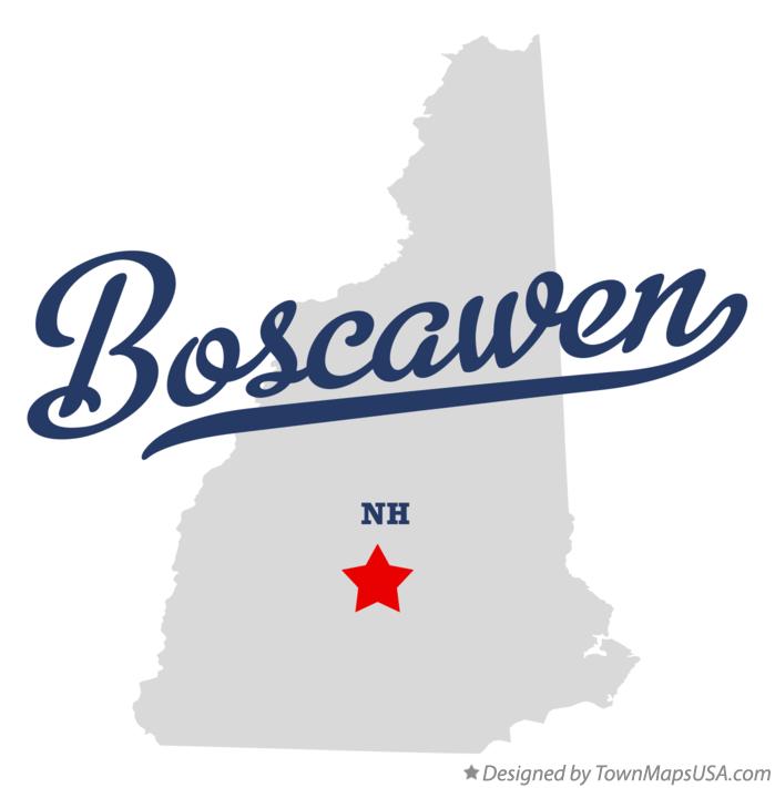 Map of Boscawen New Hampshire NH