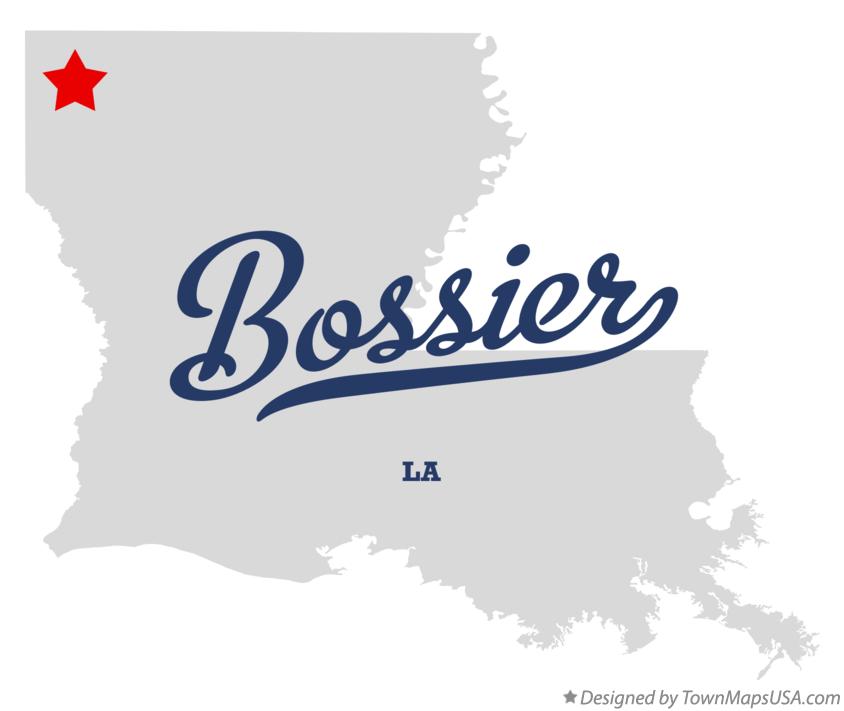 Map of Bossier Louisiana LA