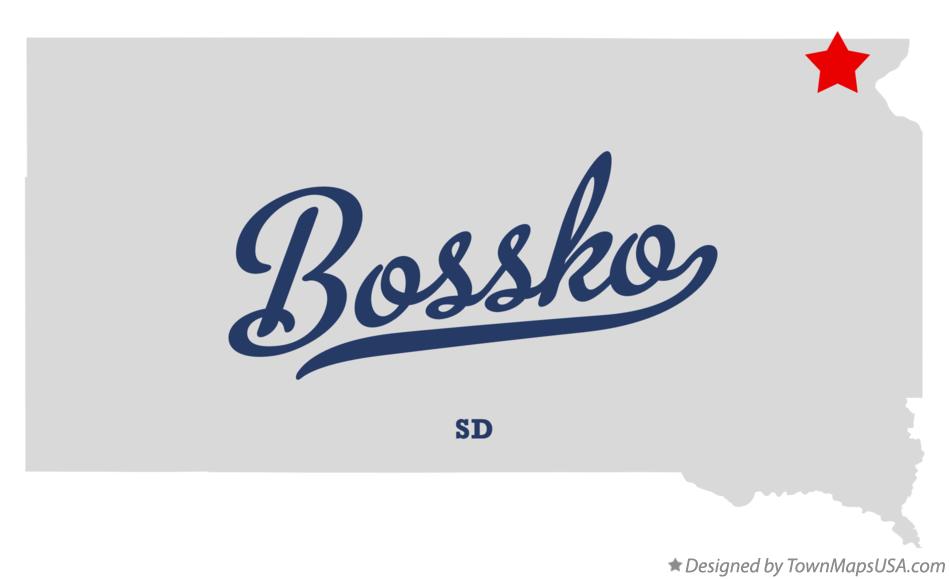 Map of Bossko South Dakota SD