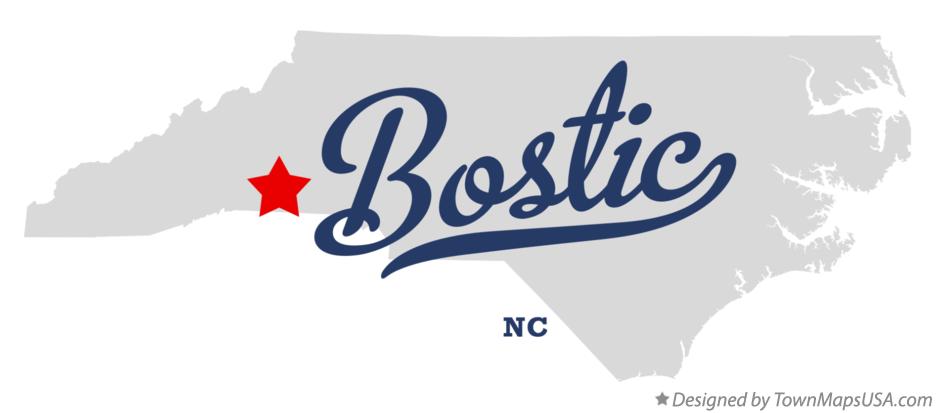 Map of Bostic North Carolina NC
