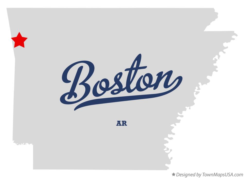Map of Boston Arkansas AR