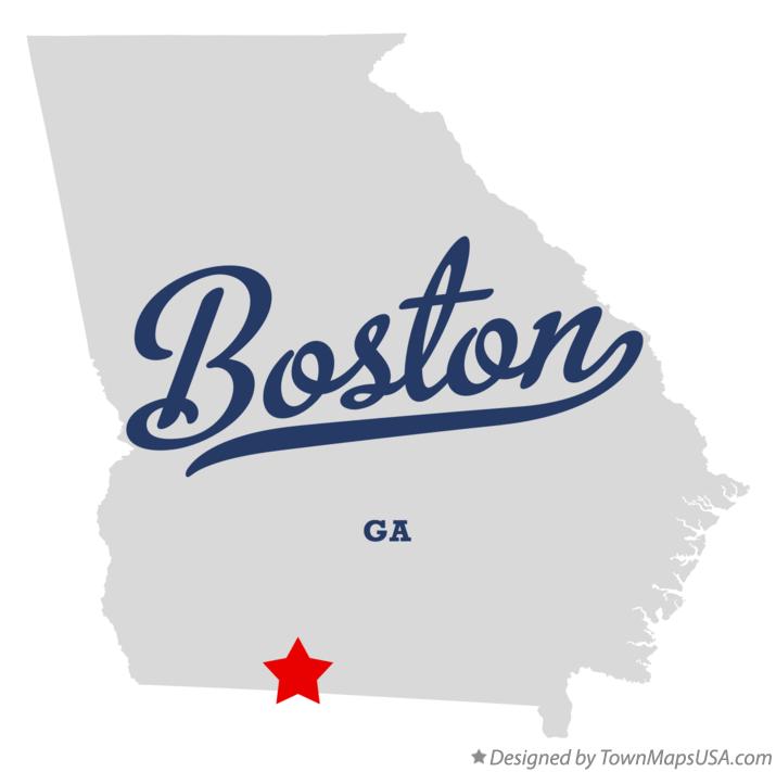 Map of Boston Georgia GA