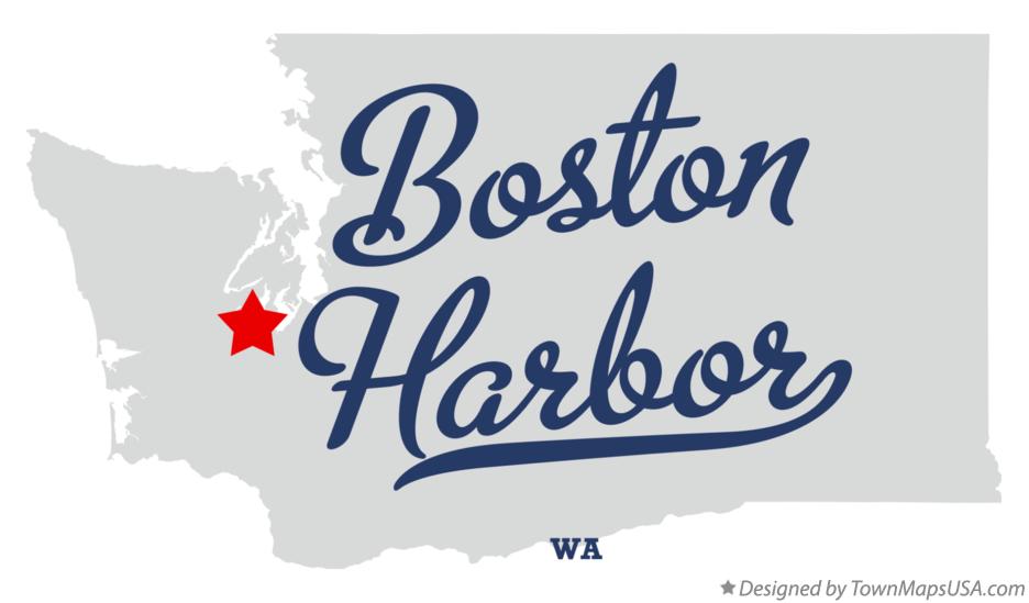 Map of Boston Harbor Washington WA