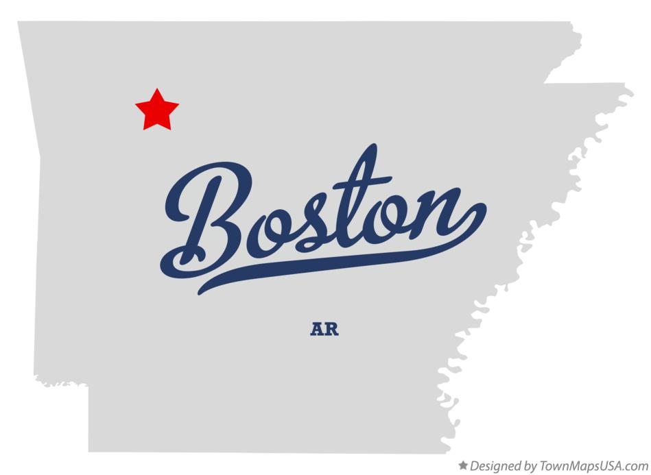 Map of Boston Arkansas AR