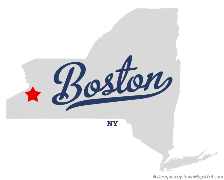 Map of Boston New York NY
