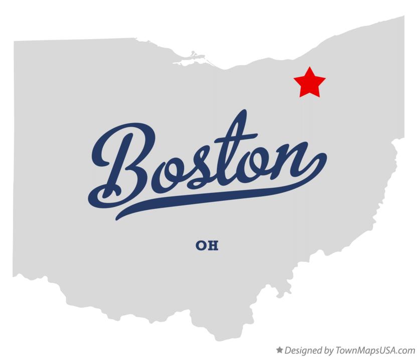 Map of Boston Ohio OH