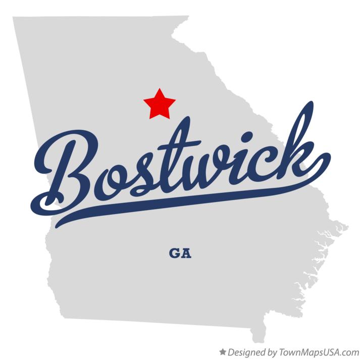 Map of Bostwick Georgia GA
