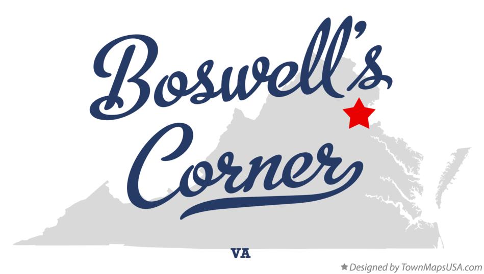 Map of Boswell's Corner Virginia VA