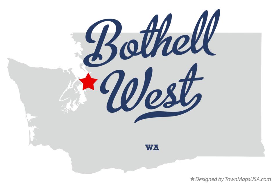 Map of Bothell West Washington WA
