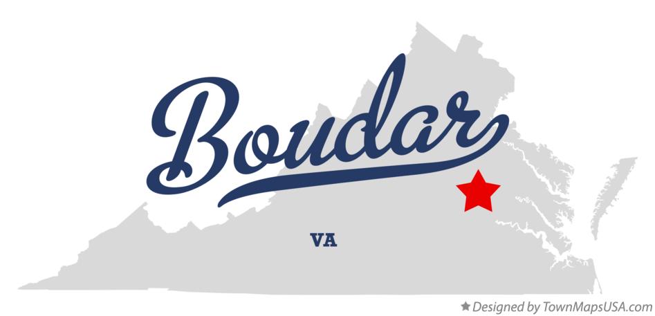 Map of Boudar Virginia VA