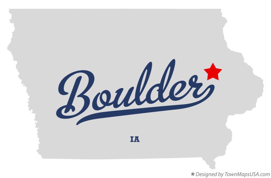 Map of Boulder Iowa IA