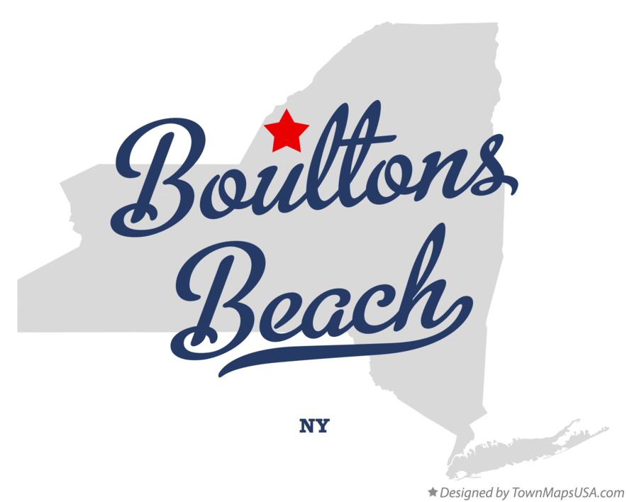 Map of Boultons Beach New York NY