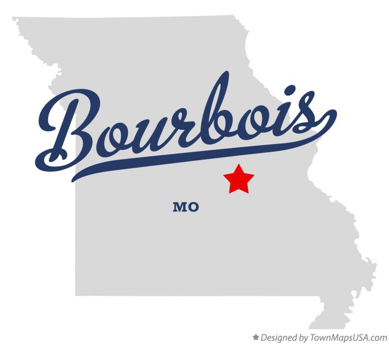 Map of Bourbois Missouri MO