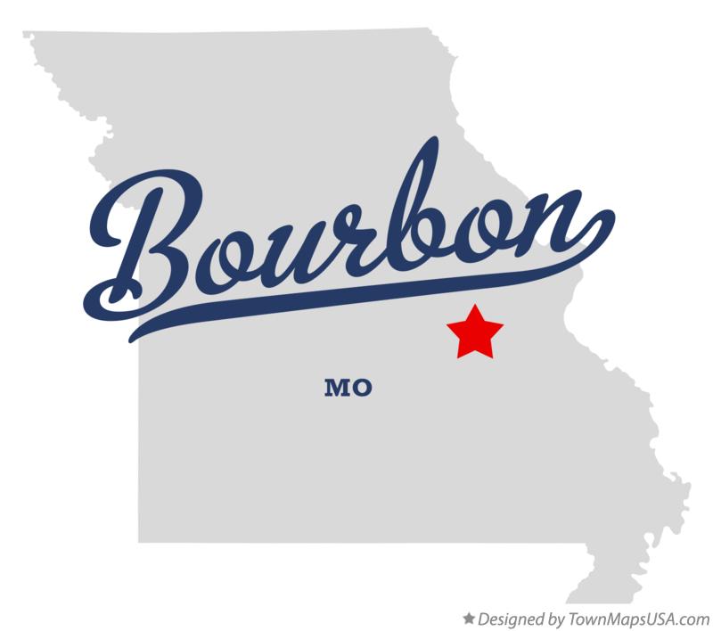 Map of Bourbon Missouri MO