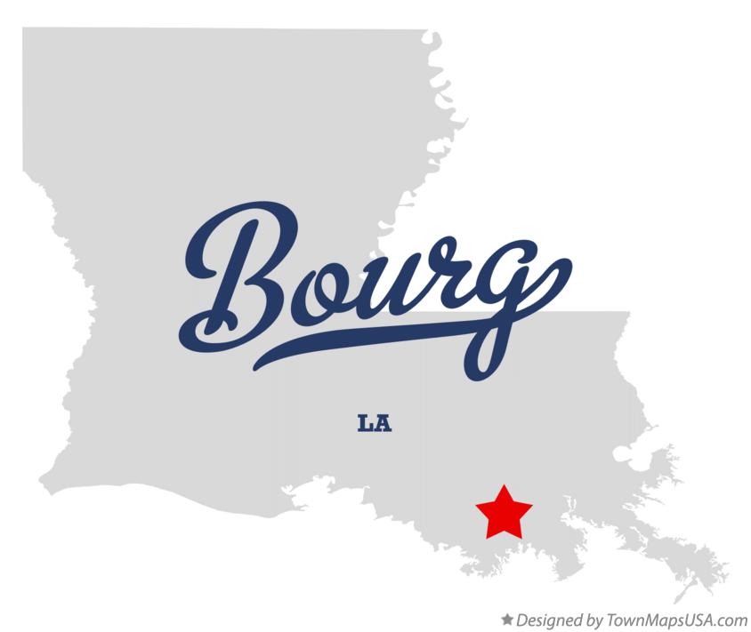 Map of Bourg Louisiana LA