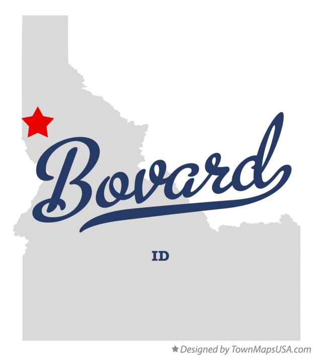 Map of Bovard Idaho ID