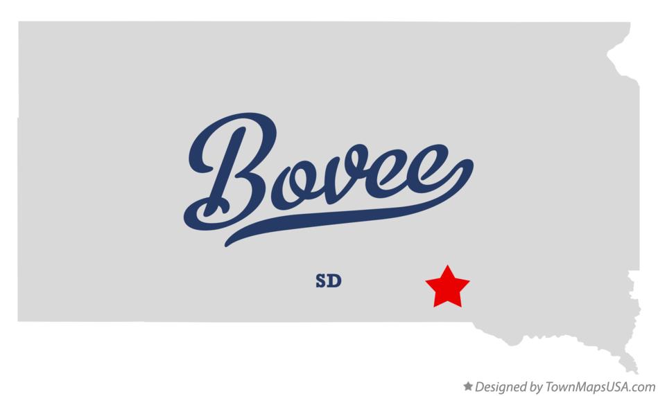 Map of Bovee South Dakota SD