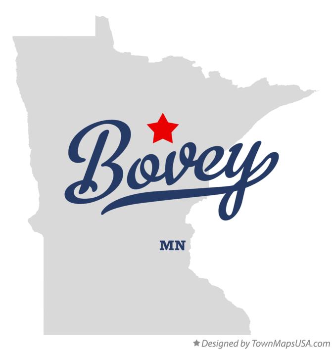 Map of Bovey Minnesota MN