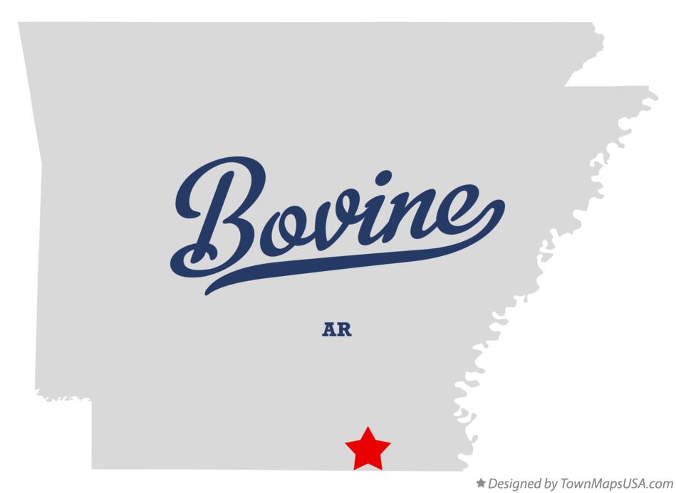 Map of Bovine Arkansas AR