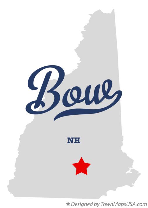 Map of Bow New Hampshire NH