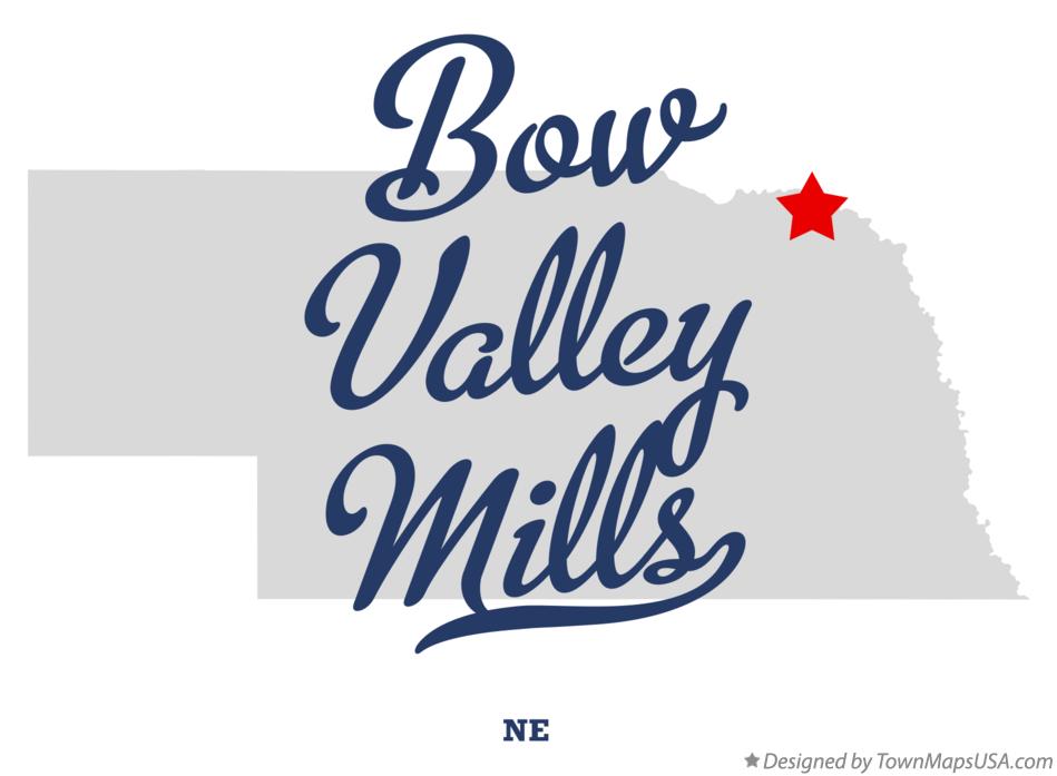 Map of Bow Valley Mills Nebraska NE