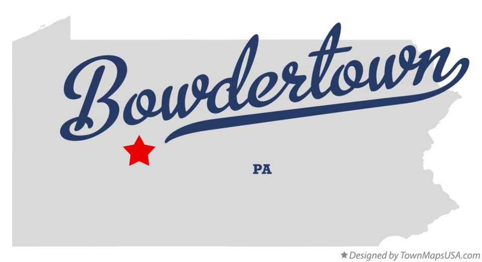 Map of Bowdertown Pennsylvania PA
