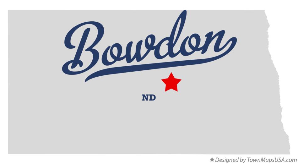 Map of Bowdon North Dakota ND