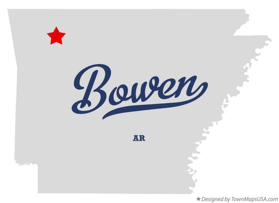 Map of Bowen Arkansas AR