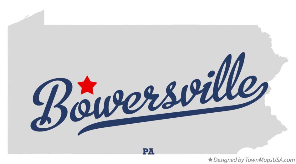 Map of Bowersville Pennsylvania PA