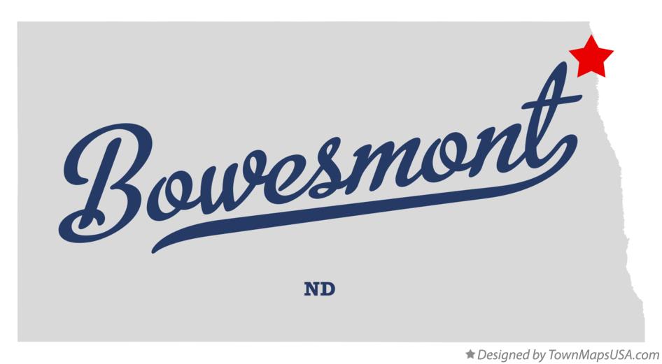 Map of Bowesmont North Dakota ND