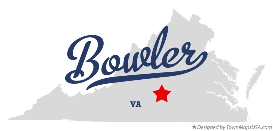 Map of Bowler Virginia VA