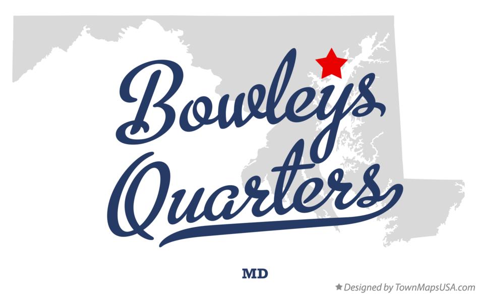 Map of Bowleys Quarters Maryland MD