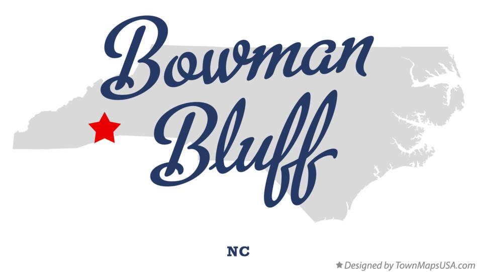 Map of Bowman Bluff North Carolina NC