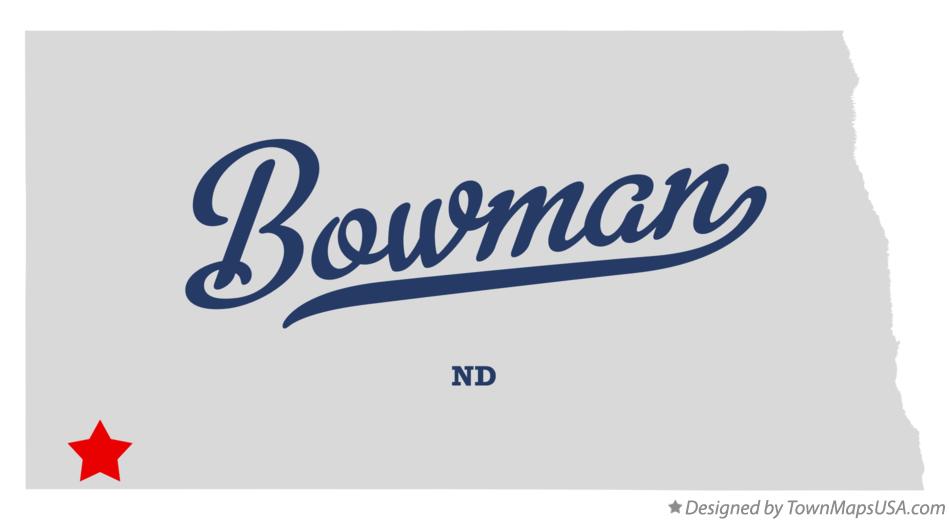 Map of Bowman North Dakota ND