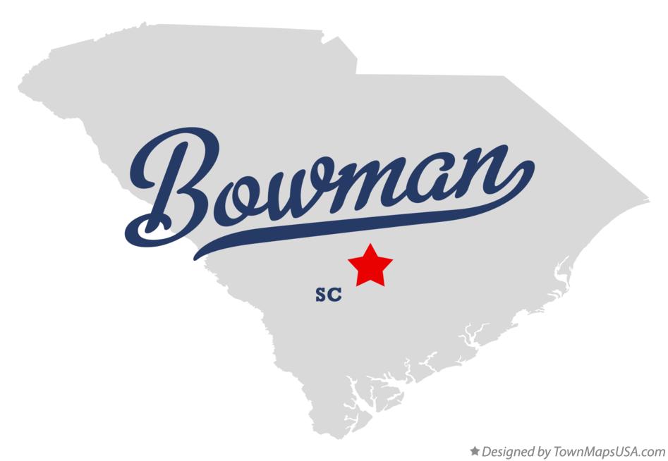 Map of Bowman South Carolina SC