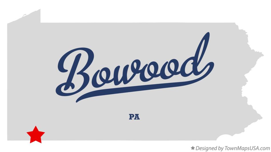Map of Bowood Pennsylvania PA