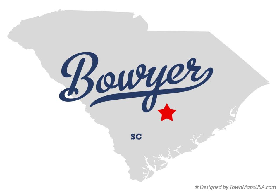 Map of Bowyer South Carolina SC