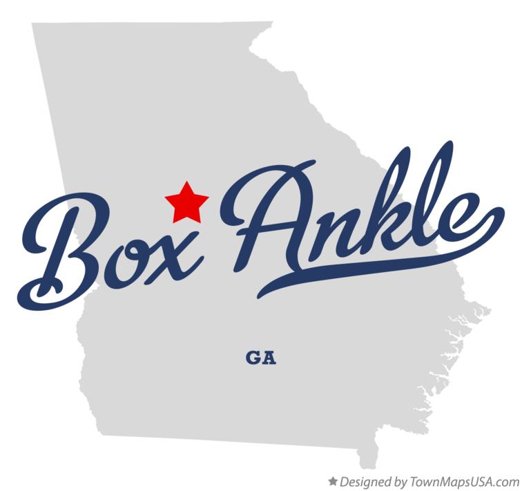 Map of Box Ankle Georgia GA