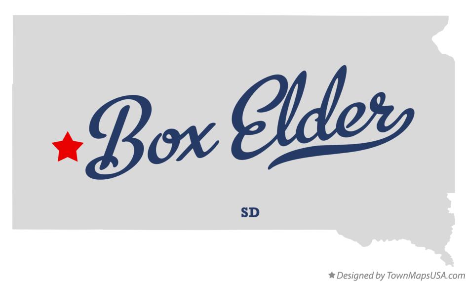 Map of Box Elder South Dakota SD