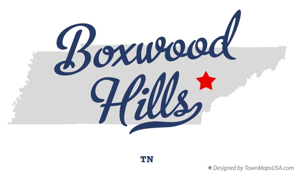Map of Boxwood Hills Tennessee TN